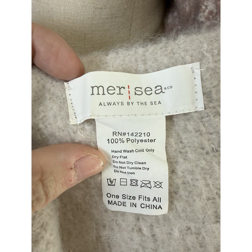 Mer Sea Ombré Chunky Knit Fringe Scarf Shawl Wrap 19x80 - Picture 4 of 5